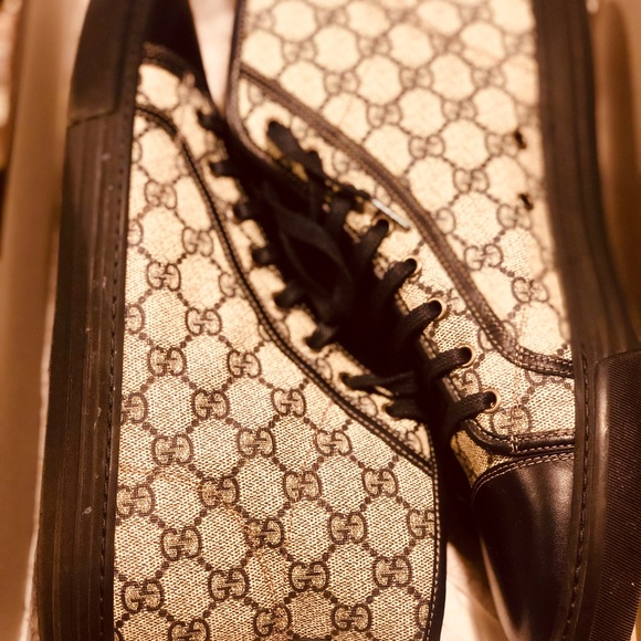 *SOLD*GUCCI California Monogram  High Top Sneakers - Picture 8 of 8